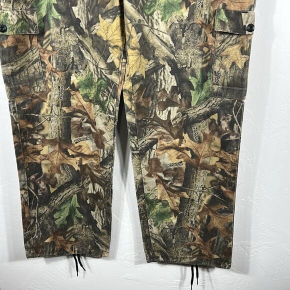 🦌🎯 Vintage WALLS ADVANTAGE Camo Hunting Camouflage Denim Cargo Pants Sz. 46-48 - Picture 3 of 12